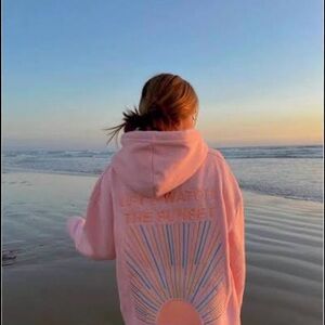 Pink Sunset Graphic Hoodie
